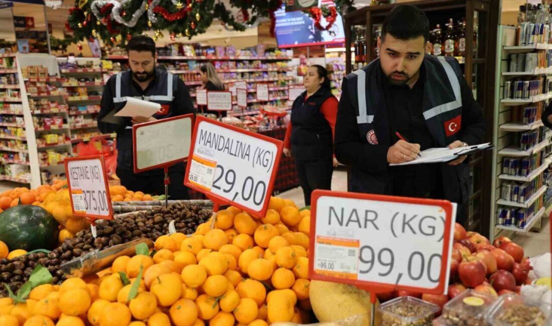 Adana’da Ticaret İl Müdürlüğü ekipleri, yeni yıl öncesi kent genelinde
