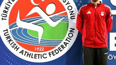 Avrupa rekorunu saliselerle kaçıran Aydınlı genç atlet Koray Uygun, Şubat