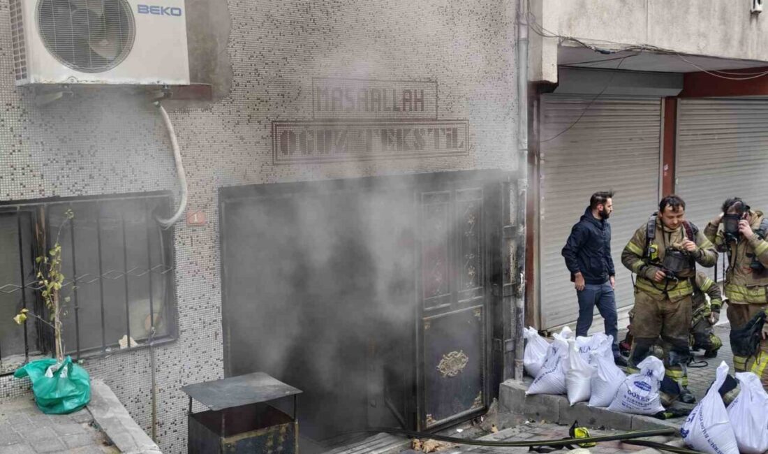 İstanbul Bağcılar’da 5 katlı bir binanın bodrum katındaki tekstil atölyesinde
