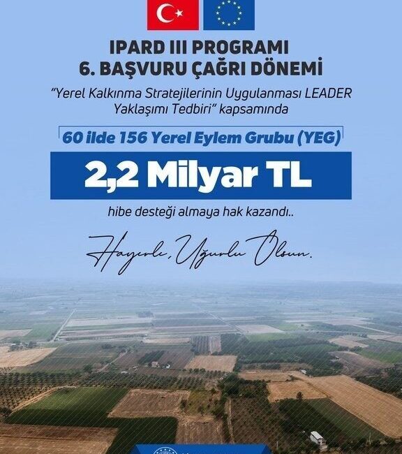 Tarım ve Orman Bakanı İbrahim Yumaklı, “IPARD III Programı 6’ncı