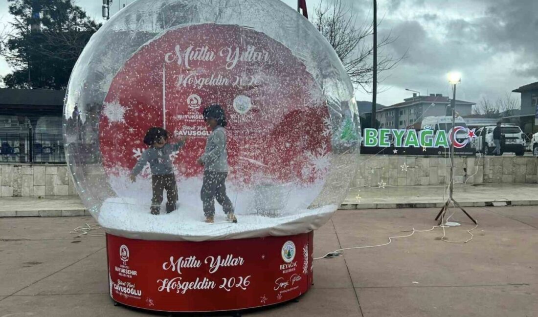 Beyağaç Belediyesi vatandaşların yılbaşı hatıralarını renkli şekilde ölümsüzleştirmeleri için Beyağaç