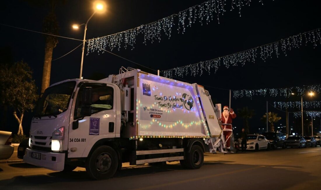 Kuşadası Belediyesi, yeni yıl öncesi çevre temizliğine dikkat çekmek için