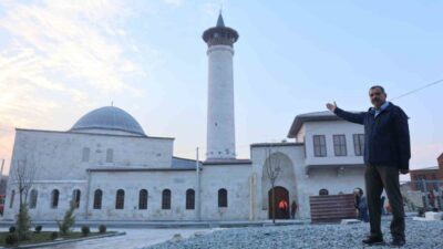 Hatay’da depremde yıkılan Habibi Neccar Camii, restorasyon çalışmalarının tamamlanmasıyla birlikte
