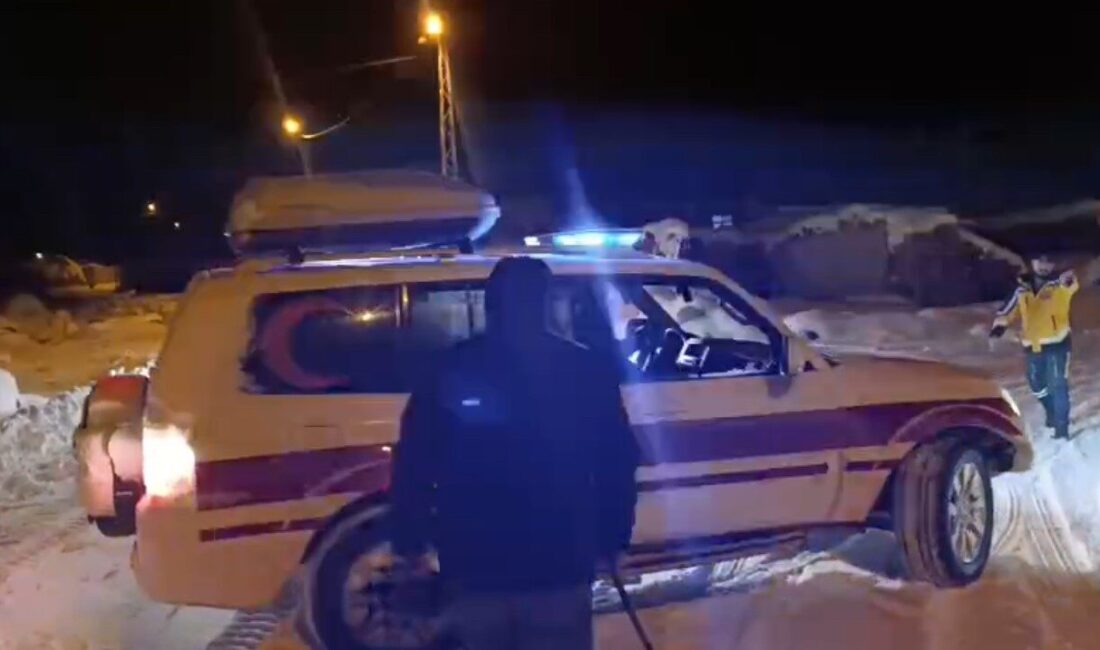 Iğdır’da yoğun kar yağışı nedeniyle yolu kapanan bir köyde yaşanan