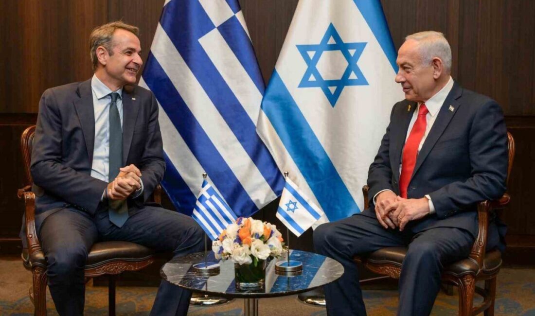 İsrail Başbakanı Binyamin Netanyahu, Yunanistan Başbakanı Kiryakos Miçotakis ve Güney