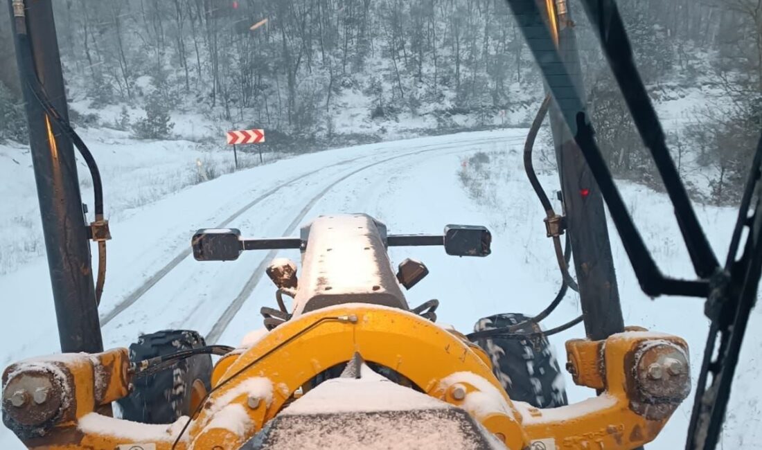 -Kar yağışının etkili olduğu Bilecik’te, İl Özel İdaresi ekipleri çalışmalarını