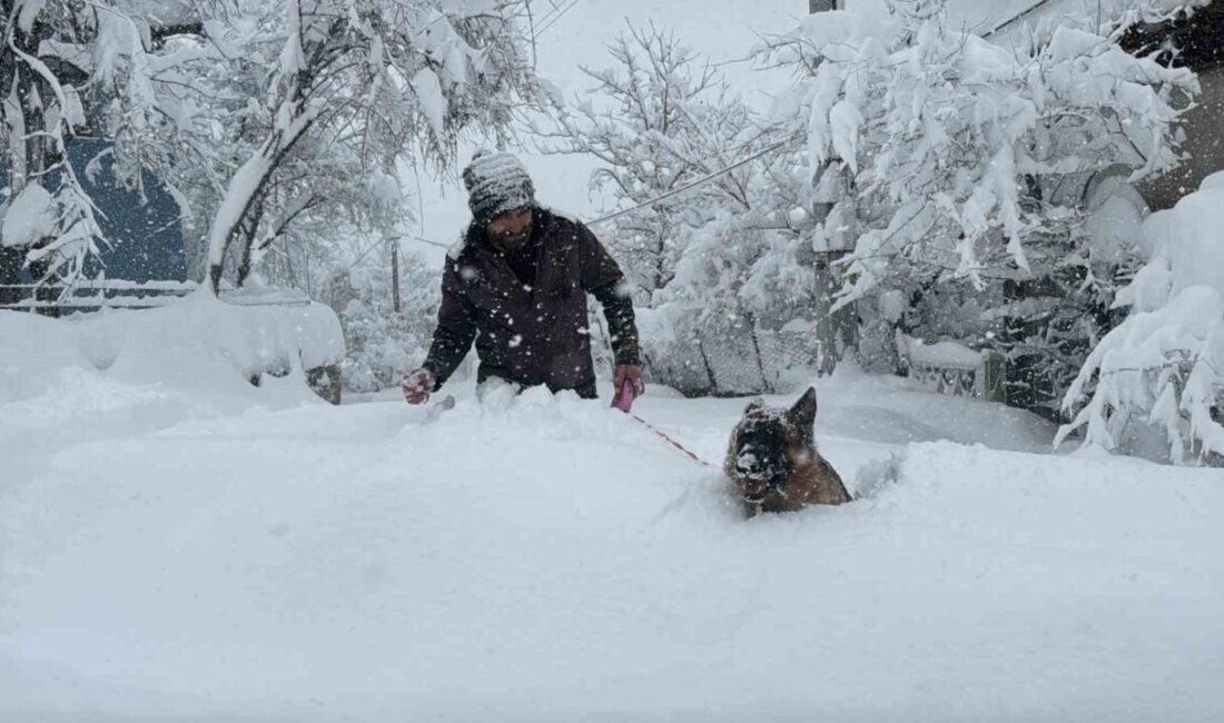 Karabük’te etkisini artıran yoğun kar yağışı, kentte hayatı adeta esir