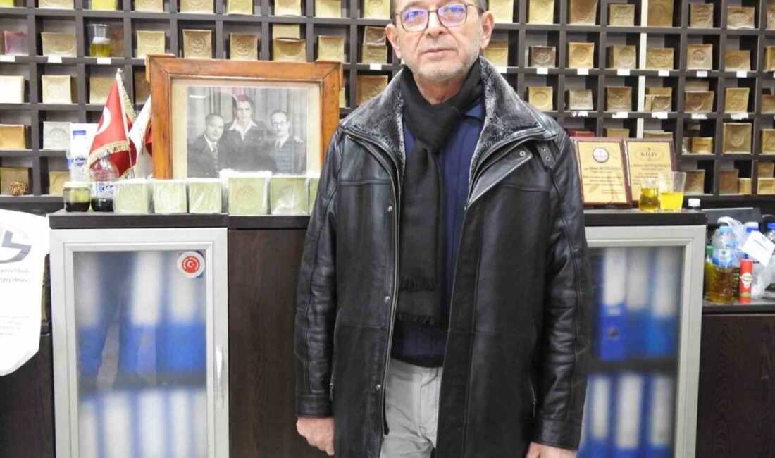 Kilis’te 4. kuşak olarak sabun üretimi yapan Mehmet Akil Teksabuncu,