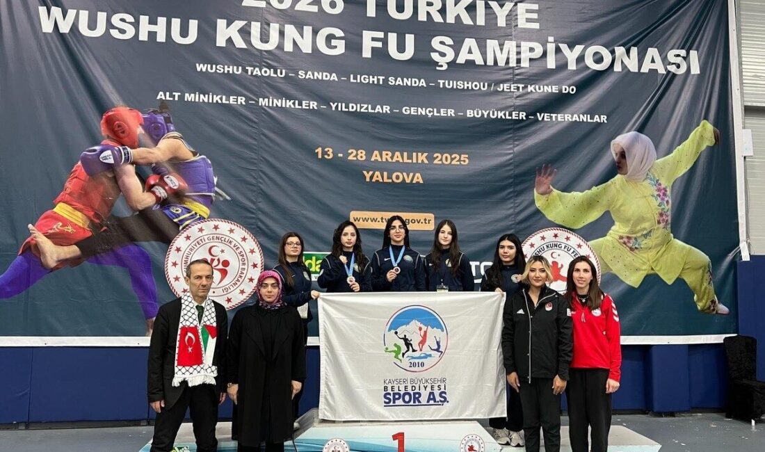 Yalova’da düzenlenen 2026 Türkiye Wushu Kung Fu Gençler Şampiyonası’nda Kayseri