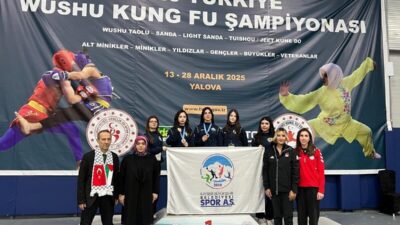 Yalova’da düzenlenen 2026 Türkiye Wushu Kung Fu Gençler Şampiyonası’nda Kayseri