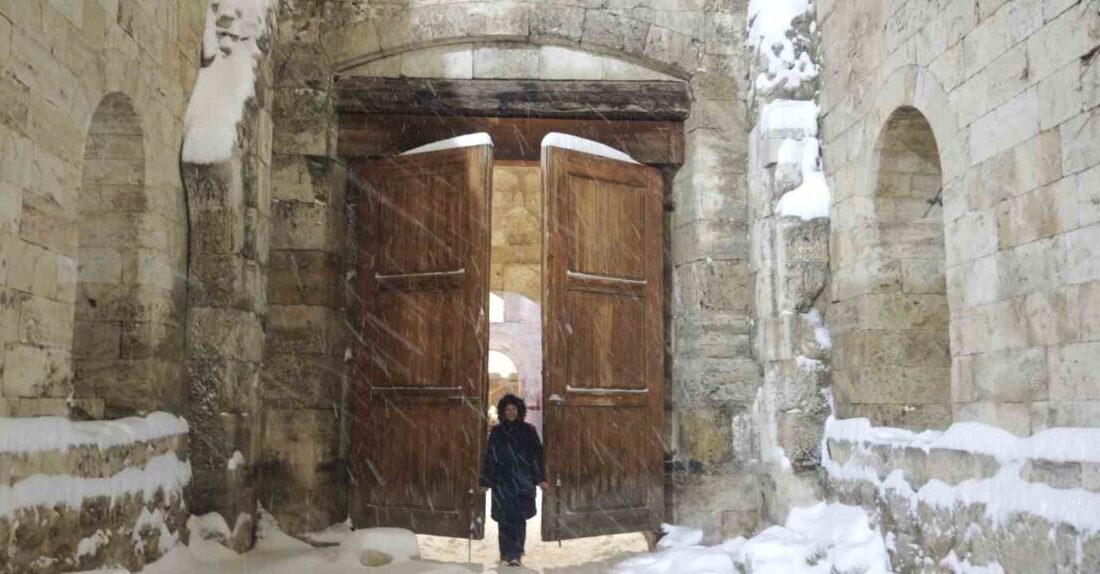 Soğuk ve karın en çok yakıştığı şehirlerden Sivas’ta yağan karla