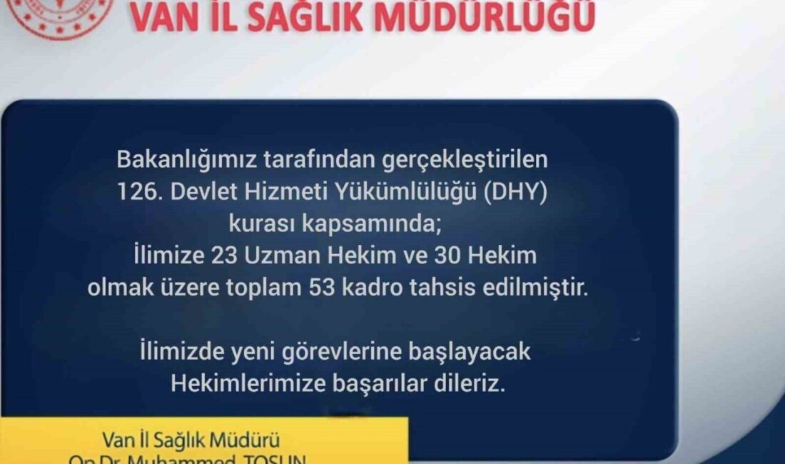 Sağlık Bakanlığı tarafından gerçekleştirilen 126. Dönem Devlet Hizmet Yükümlülüğü (DHY)