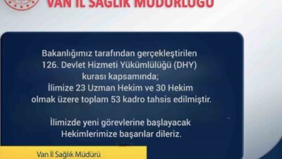 Sağlık Bakanlığı tarafından gerçekleştirilen 126. Dönem Devlet Hizmet Yükümlülüğü (DHY)