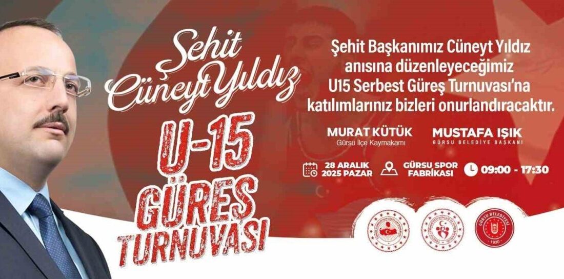 Gürsu Belediyesi himayesinde üçüncü kez düzenlenecek olan Güreş Turnuvası’nda Gürsu’nun