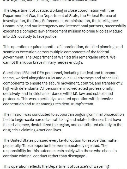 ABD Adalet Bakanlığı (DOJ), Federal Soruşturma Bürosu (FBI) ve Uyuşturucuyla