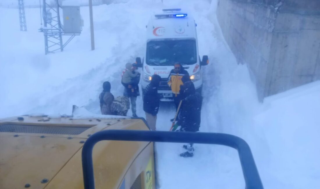 Ağrı’nın Eleşkirt ilçesinde yoğun kar yağışı ve tipi nedeniyle yolları