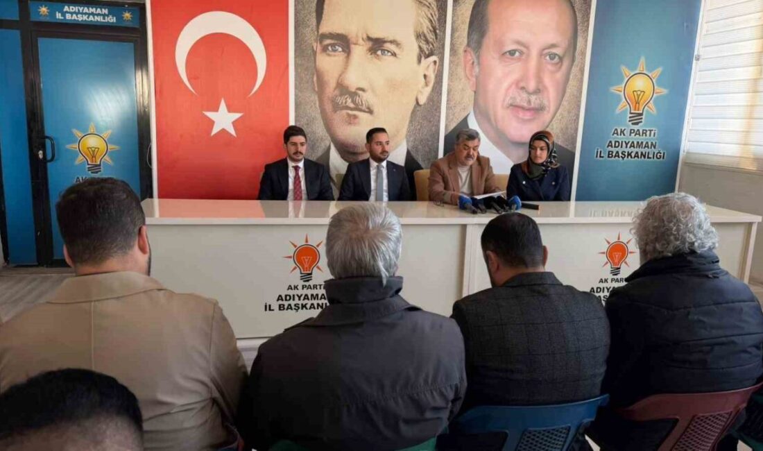 AK Parti Adıyaman İl Başkanı Ekrem Çadır, düzenlediği basın toplantısında