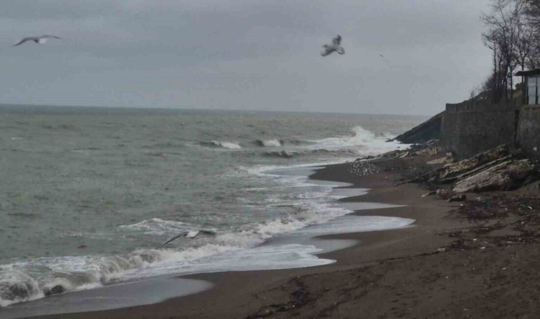 Düzce’nin Karadeniz’e kıyısı olan Akçakoca ilçesinde sağanak etkili olurken, fırtına
