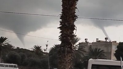 Mersin’in Silifke ilçesi açıklarında 2 hortum çıktı, yağmur ve dolu