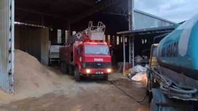 Antalya’nın Alanya ilçesi Toslak Mahallesinde dün sabah saatlerinde palet imalat