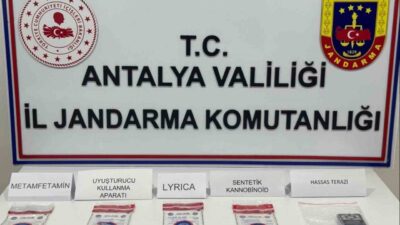 Antalya İl Jandarma Komutanlığı ekiplerince uyuşturucuyla mücadele kapsamında Alanya ilçesinde