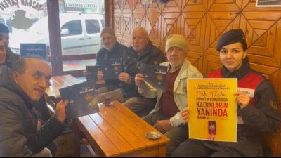 Alaplı İlçe Jandarma Komutanlığı ekipleri, kadına yönelik şiddetin önlenmesi amacıyla