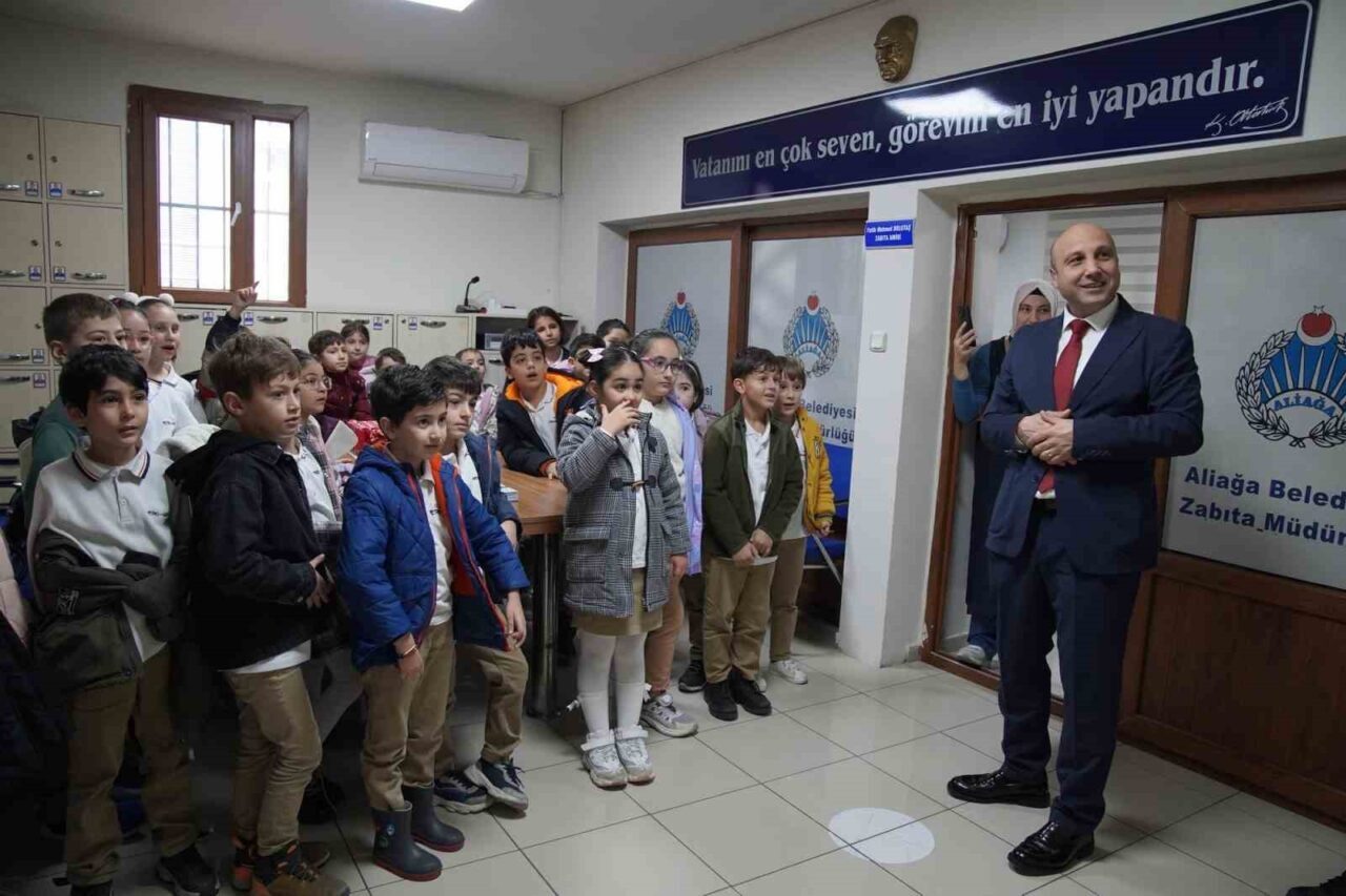 Aliağa Belediyesi Zabıta Müdürlüğü, Petro-Kimya İlkokulu 2-E sınıfı öğrencilerini misafir