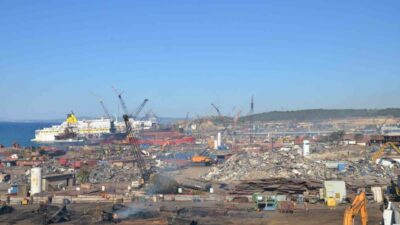 İzmir’in Aliağa ilçesinde bulunan Gemi Söküm Bölgesi’nde meydana gelen iş