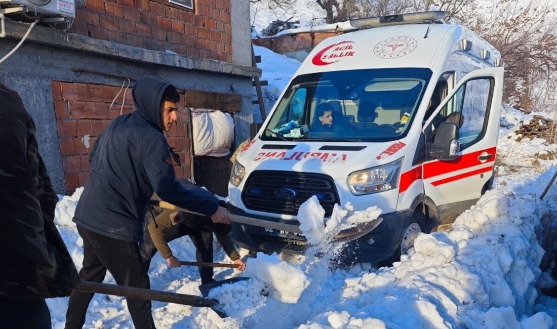 Adıyaman’ın Sincik ilçesi İnlice beldesinde ambulansın hastaya ulaşabilmesi için vatandaşlar