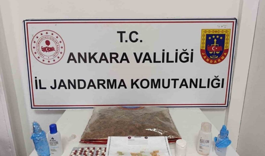 Ankara’nın Keçiören ilçesinde jandarma ekipleri tarafından uyuşturucu madde imal ve