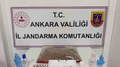 Ankara’nın Keçiören ilçesinde jandarma ekipleri tarafından uyuşturucu madde imal ve