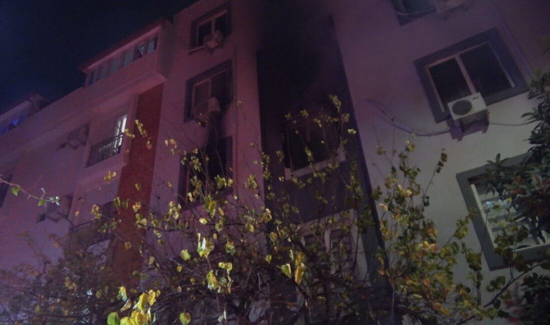 Antalya’nın Kepez ilçesinde 5 katlı bir apartmanın 2’nci katında çıkan