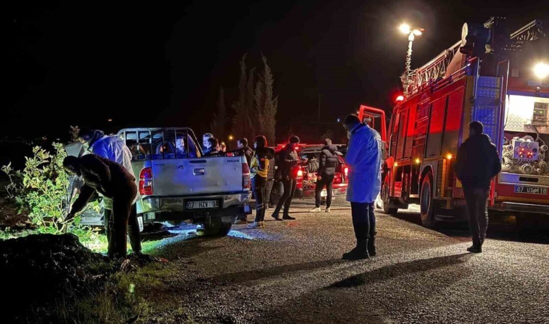 Antalya’nın Gazipaşa ilçesinde araç içerisinde yanmış halde bir erkek cesedi