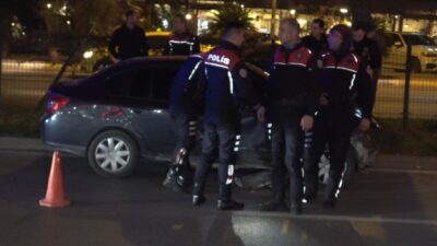Antalya’da polis ekiplerinden kaçan otomobil sürücüsü, yarım saat süren kovalamaca