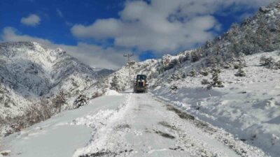 Artvin’de yeniden etkisini gösteren kar yağışı, yüksek kesimlerde ulaşımı olumsuz