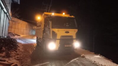 Aydın’ın yüksek kesimlerinde etkili olan kar yağışı sonrası Aydın Büyükşehir