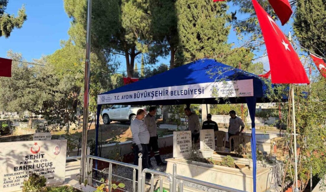 Aydın Büyükşehir Belediyesi tarafından kent genelinde bulunan mezarlıklarda gerçekleştirilen kapsamlı