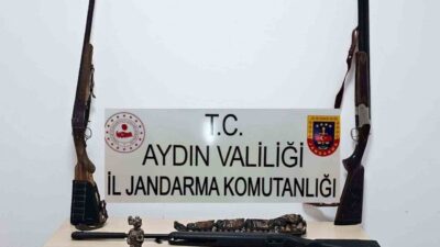 Aydın’da jandarma tarafından iki ilçede yapılan operasyonda tarihi eserler ele