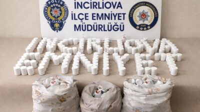 Aydın’ın Çine ve İncirliova ilçelerinde emniyet ekiplerince yapılan çalışmalarda uyuşturucu