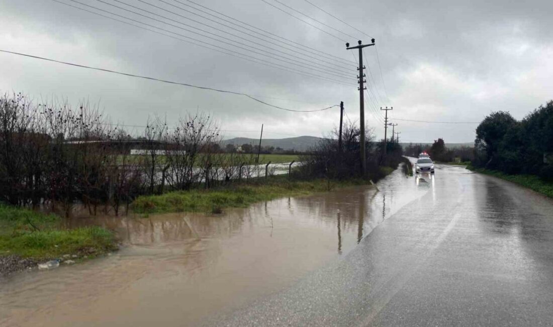 Çanakkale’nin Ayvacık ilçesinde etkili olan sağanak yağış sonrası tarım arazileri
