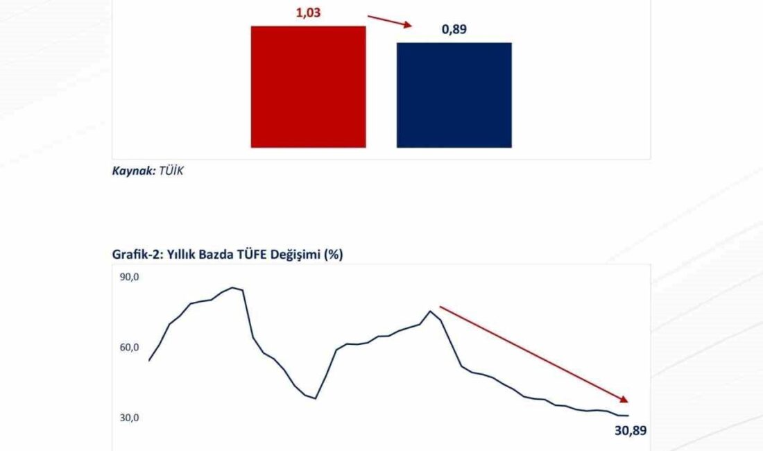 Yıllık enflasyonun Aralık ayında yüzde 30,89’a gerileyerek son 49 ayın