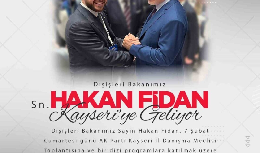 Dışişleri Bakanı Hakan Fidan, bir dizi programa katılmak üzere Kayseri’ye