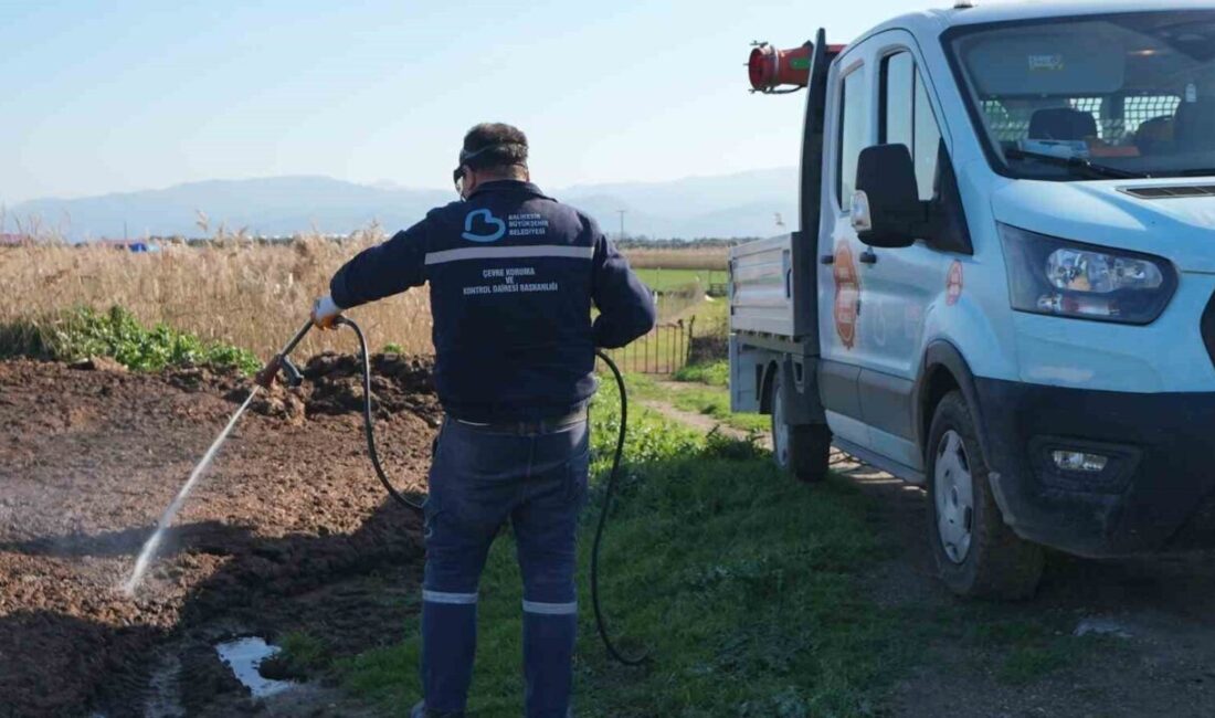 Balıkesir Büyükşehir Belediyesi tarafından haşereyle mücadele kapsamında 20 ilçede kış