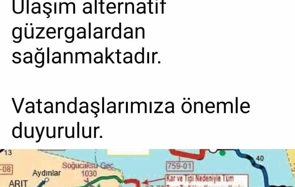 Bartın’ın Ulus ilçesi ile Kastamonu’nun Pınarbaşı arasındaki kara yolu, kar