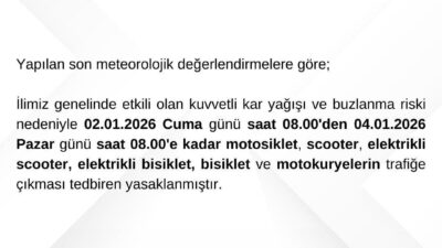 Bartın’da etkili olan kar yağışı ve buzlanma riski nedeniyle 2