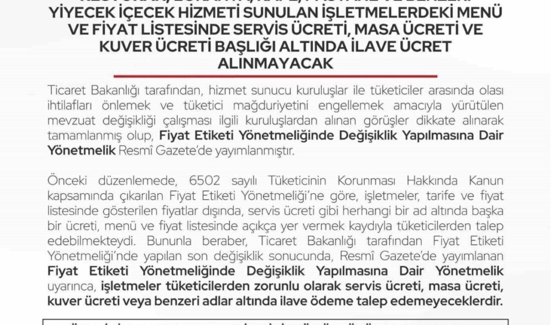 Bartın Valiliği yaptığı yazılı açıklama ile, kentteki işletmecileri müşterilerinden masa