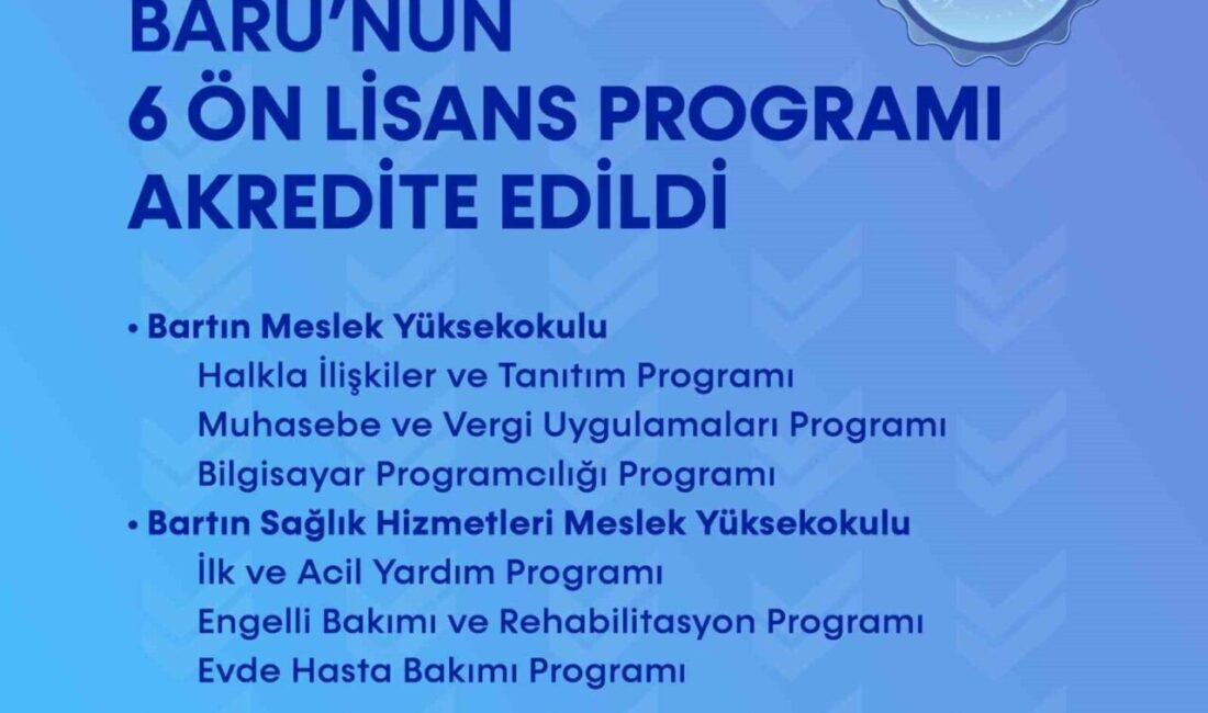 Bartın Üniversitesinin (BARÜ) 6 ön lisans programı Mesleki Eğitim Değerlendirme