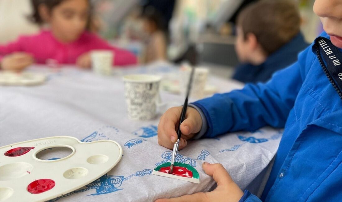 Başiskele Belediyesi tarafından yarıyıl tatili dolayısıyla öğrenciler için hazırlanan sanat