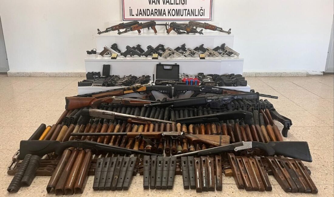 Van’ın Başkale ilçesinde jandarma ekiplerince yapılan çalışmalar sonucu silah ve