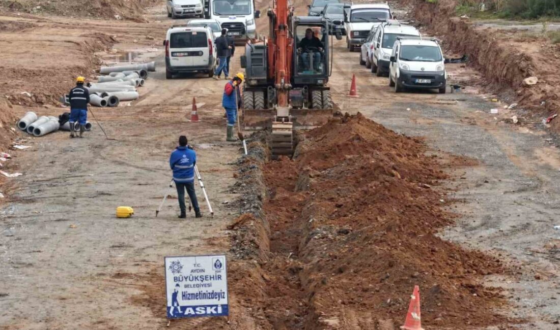Aydın Büyükşehir Belediyesi tarafından Efeler ilçesinde başlatılan kanalizasyon hat yapım